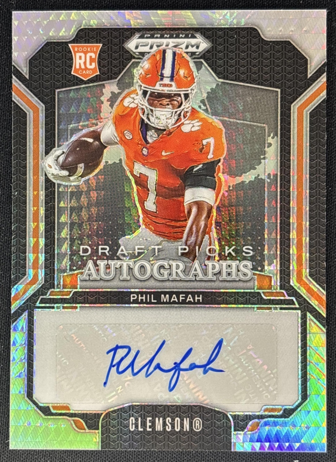 Phil Mafah 2025 Panini Prizm Draft Picks Auto Hyper Tigers front