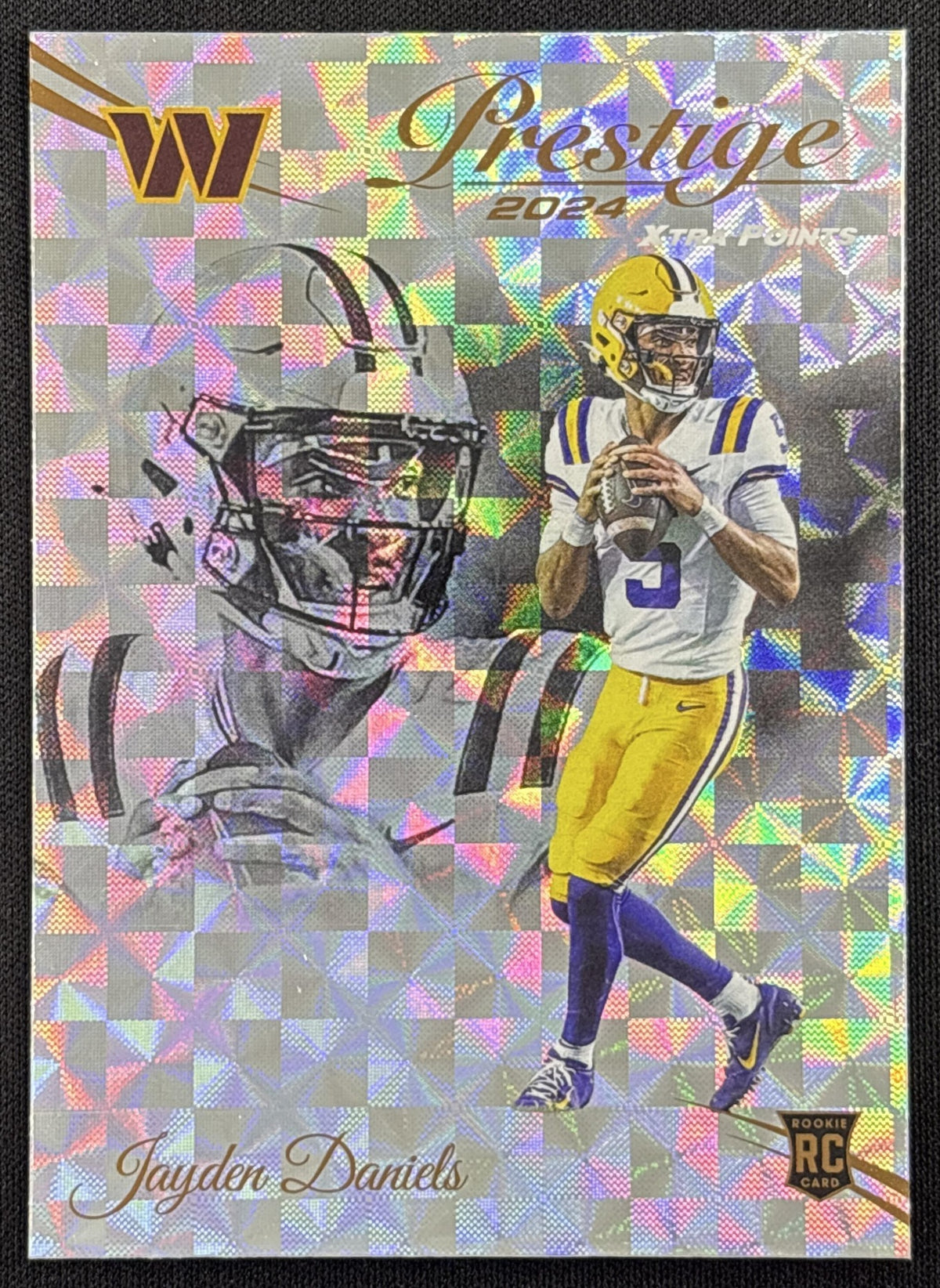 Jayden Daniels 2024 Panini Prestige Diamond Xtra Points Commanders