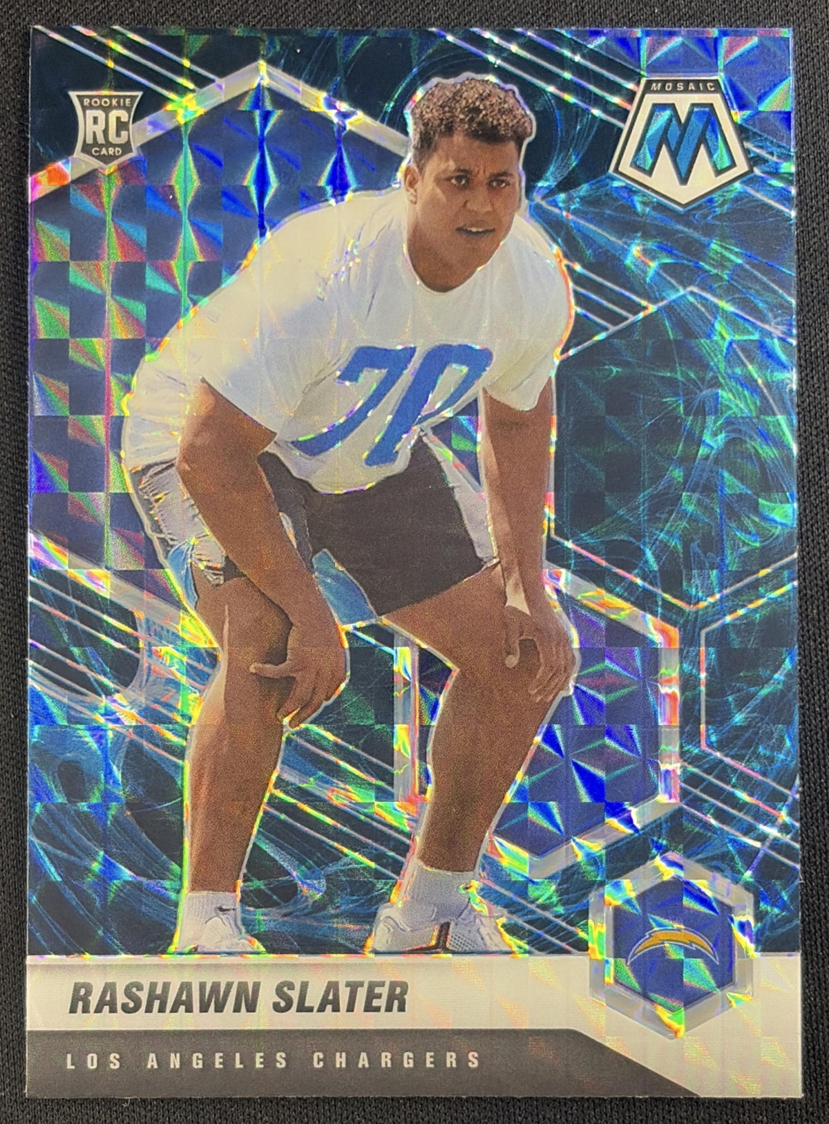 Rashawn Slater 2021 Panini Mosaic Prizm Genesis Chargers Sports Trading Card