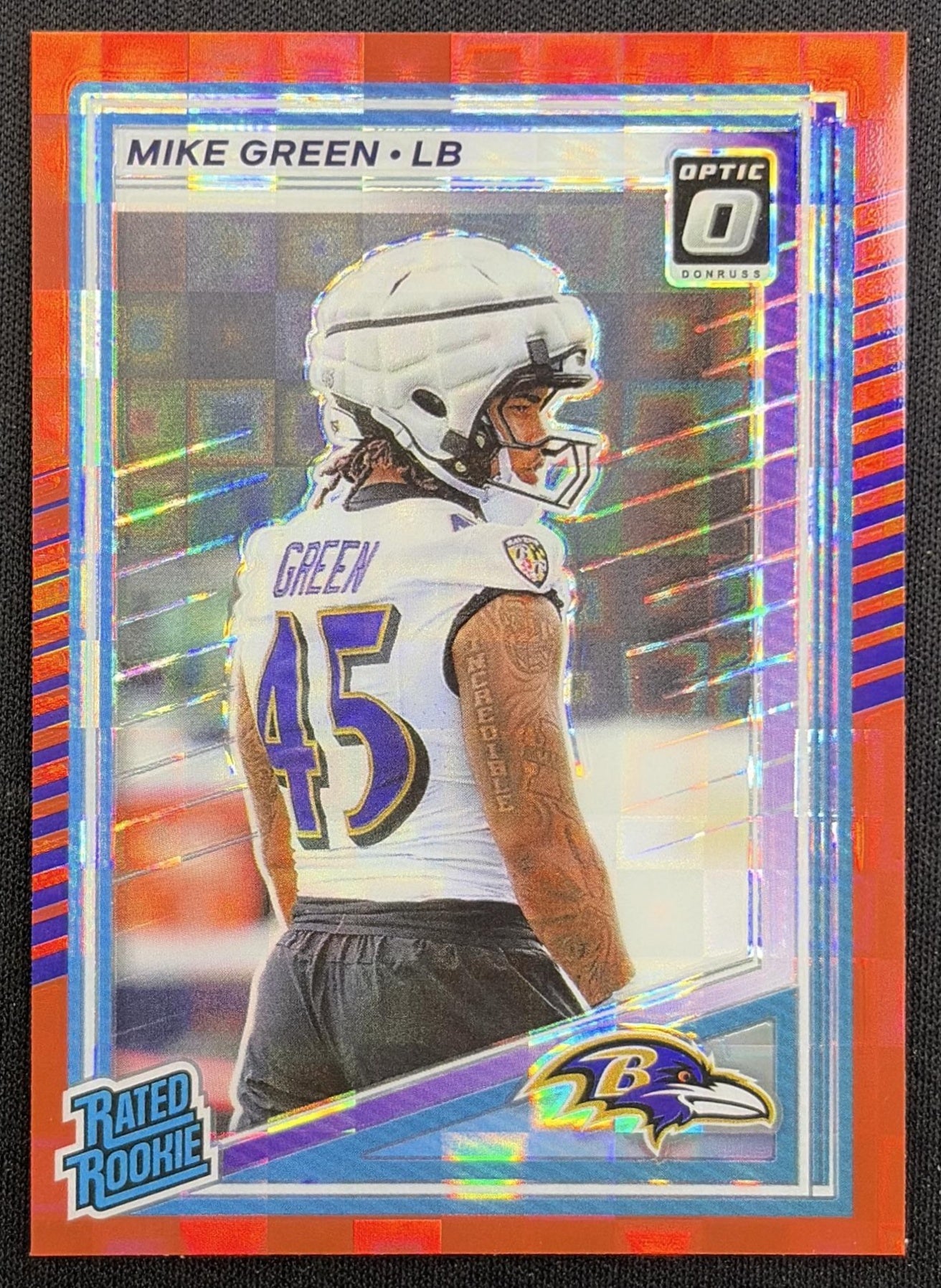 Mike Green 2025 Panini Donruss Optic Rated Rookie Preview Red Pandora Ravens