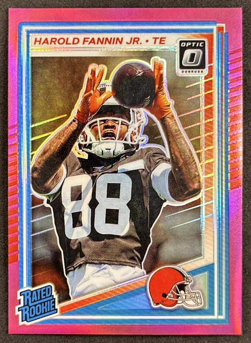 Harold Fannin Jr. 2025 Panini Donruss Optic Rated Rookie Pink Browns front