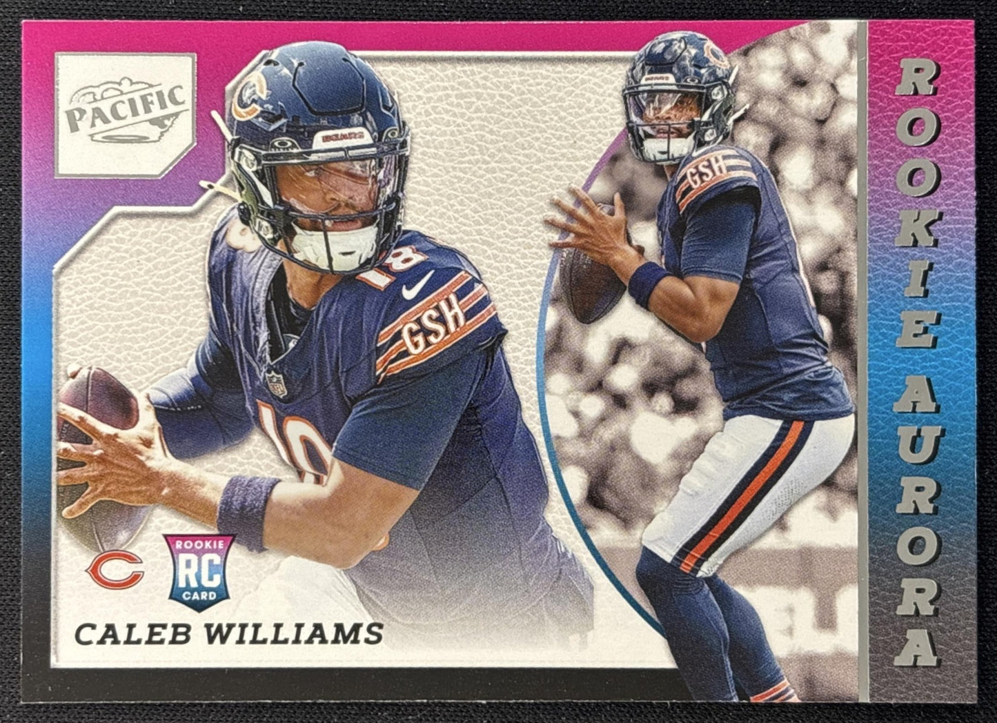 Caleb Williams 2024 Panini Encore Pacific Rookie Aurora Bears front
