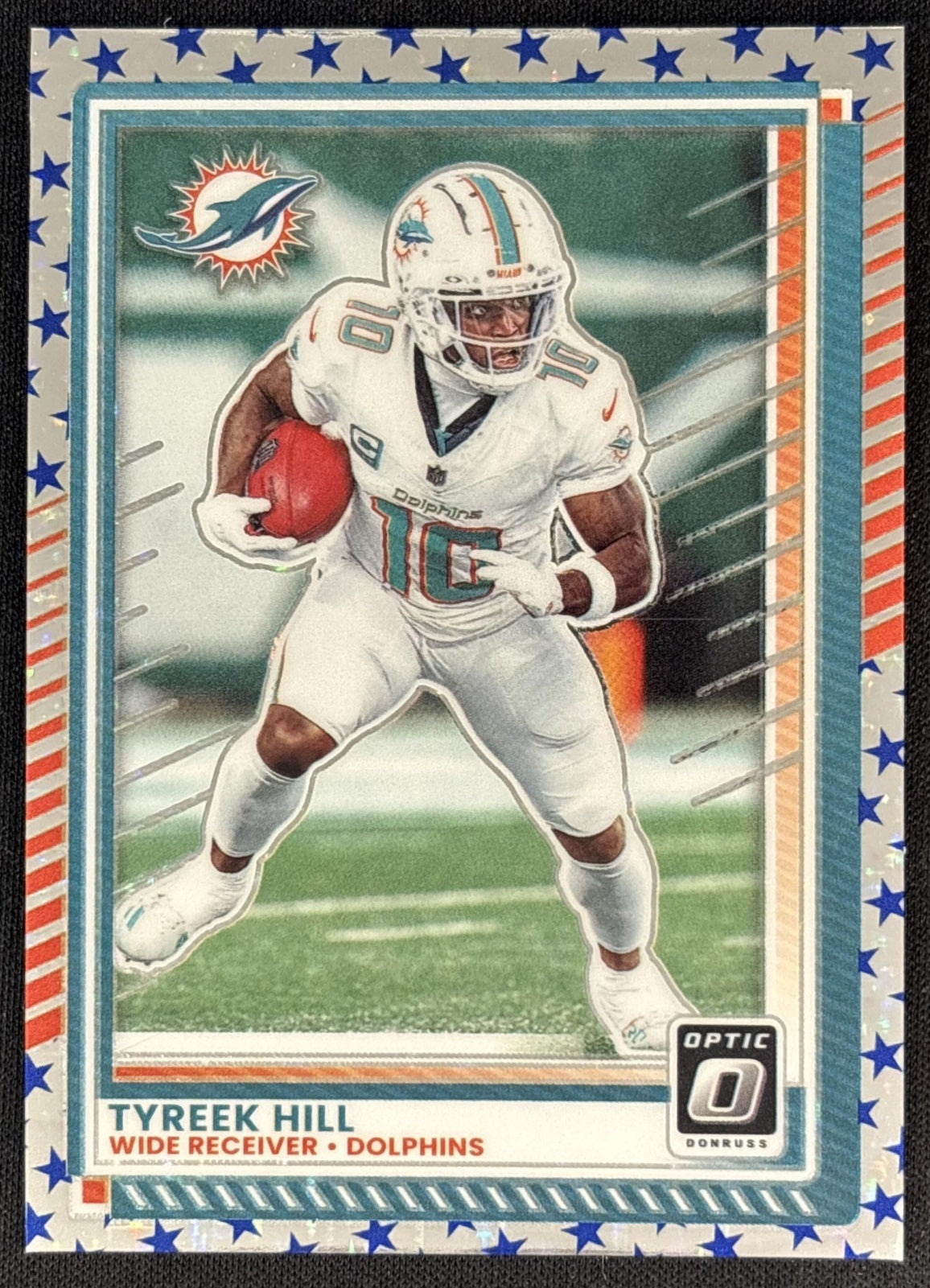 Tyreek Hill 2025 Panini Donruss Optic Stars Prizm Dolphins front