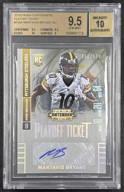 Antonio Brown 2015 Panini Contenders Playoff Ticket /199 BGS 9.5 Steelers Pittsburgh Steelers