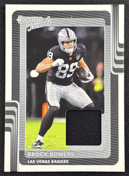 Brock Bowers 2025 Panini Donruss Threads Raiders