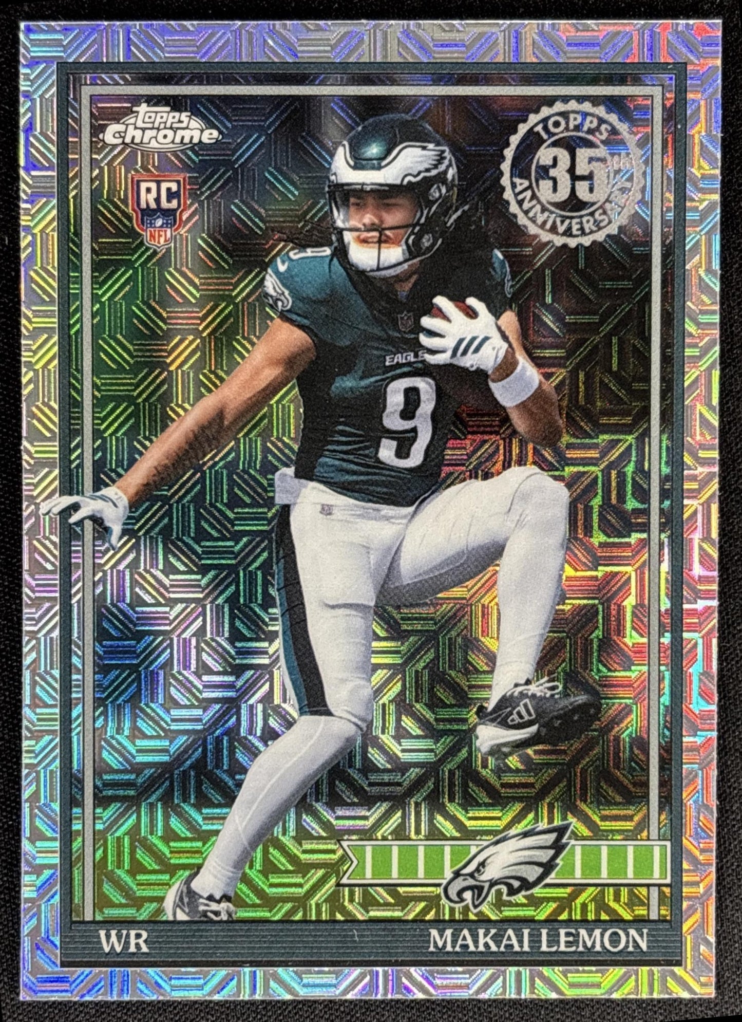 Makai Lemon 2026 Topps 1991 Chrome Rookie Mojo Refractor Eagles