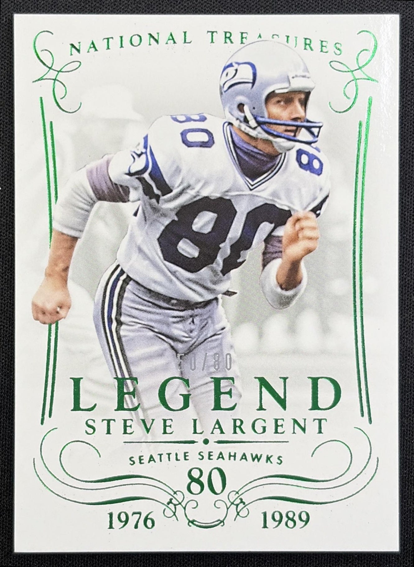 Steve Largent 2014 Panini National Treasures Century Numbers /80 Seahawks