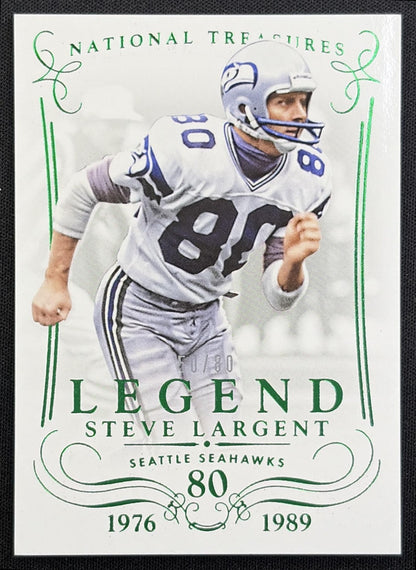 Steve Largent 2014 Panini National Treasures Century Numbers /80 Seahawks