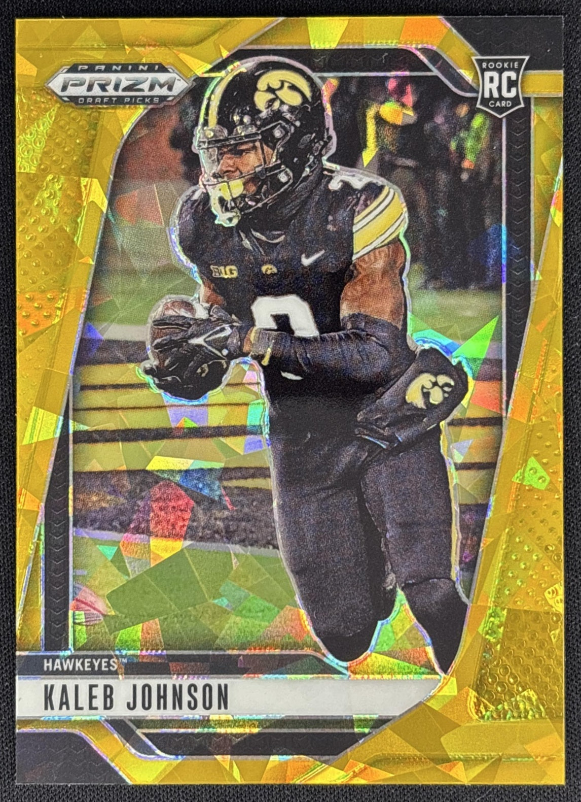 Kaleb Johnson 2025 Panini Prizm Draft Picks Gold Ice Steelers