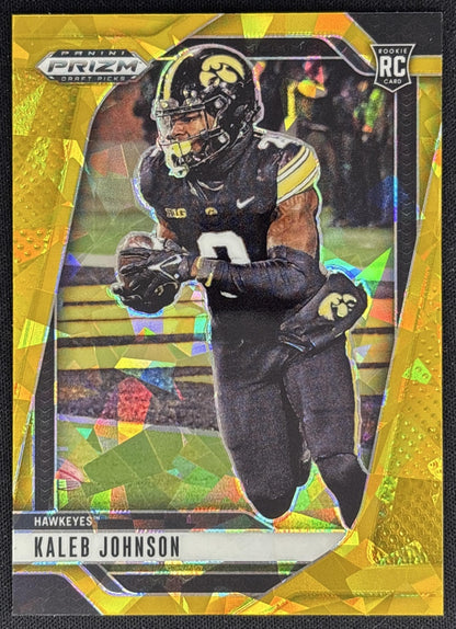 Kaleb Johnson 2025 Panini Prizm Draft Picks Gold Ice Steelers