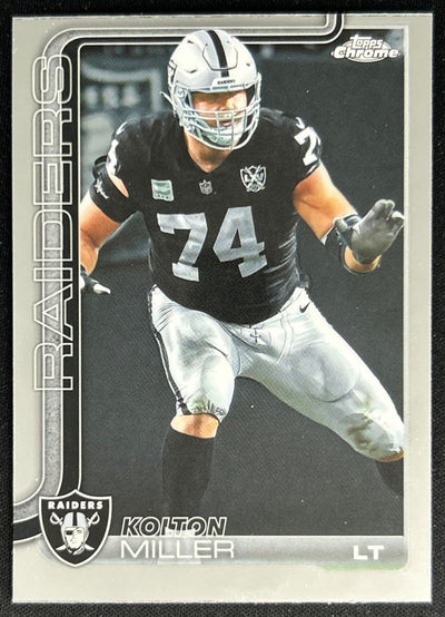 Kolton Miller 2025 Topps Chrome Raiders Default Title Sports Trading Cards