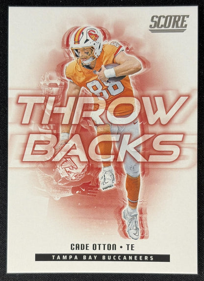 Cade Otton 2025 Panini Score Throwbacks Buccaneers Sports Trading Cards