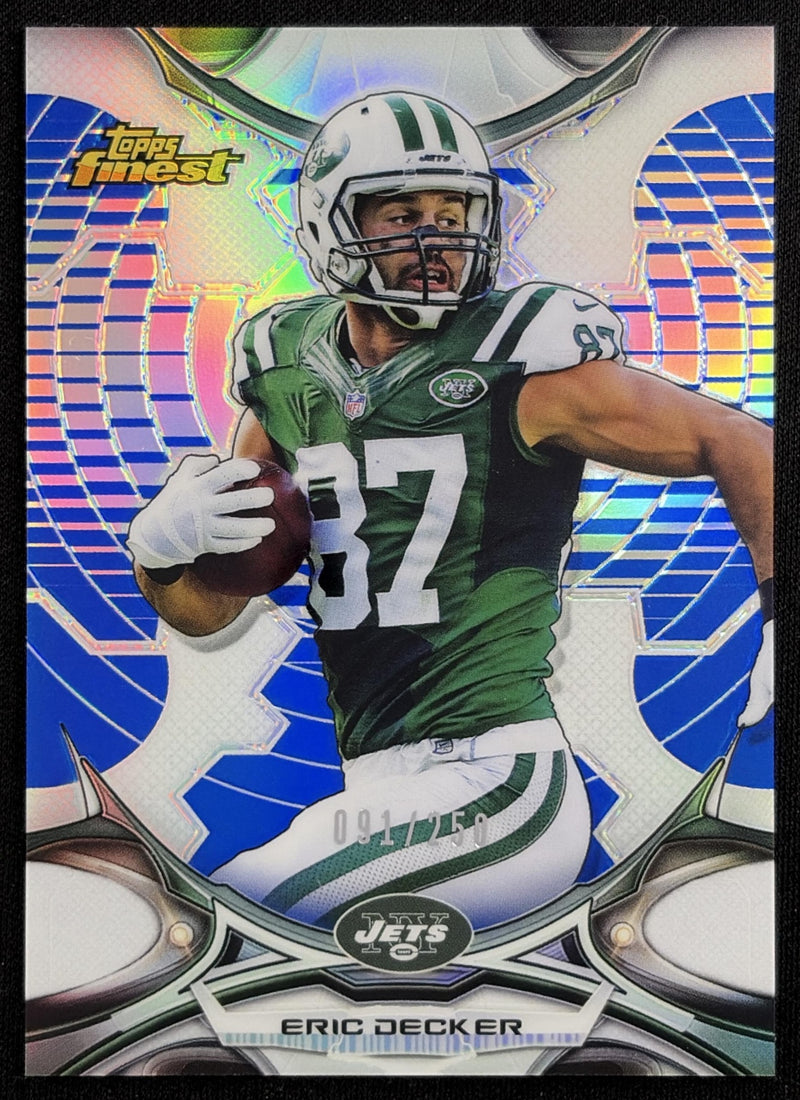 Eric Decker 2015 Topps Finest Blue Refractor /250 Jets New York Jets