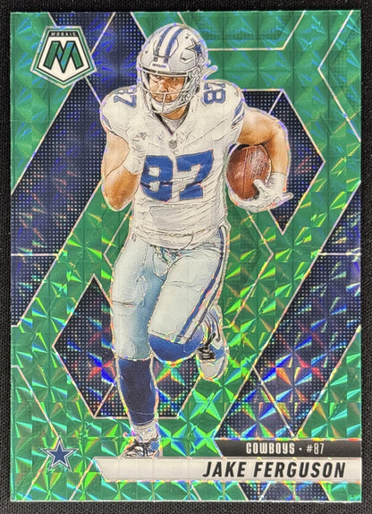 Jake Ferguson 2025 Panini Mosaic Green Prizm Cowboys Sports Trading Cards