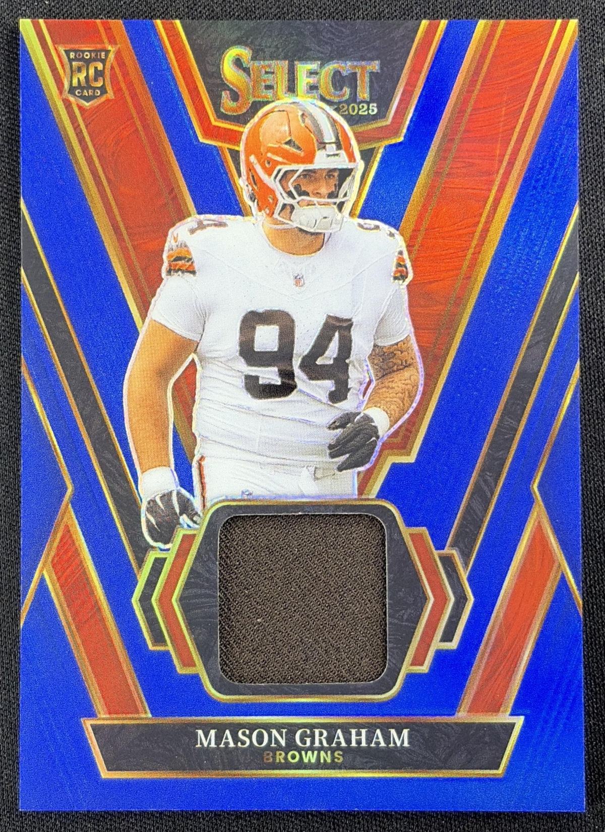 Mason Graham 2025 Panini Select Rookie Swatches Blue Prizm Browns