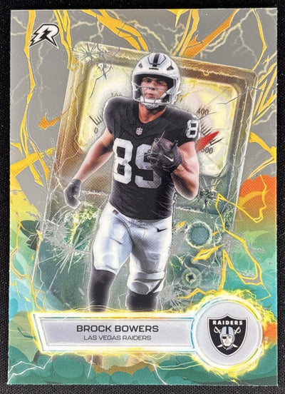 Brock Bowers 2025 Topps Resurgence Voltaic Raiders