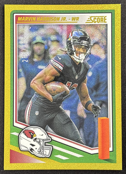 Marvin Harrison Jr. 2025 Panini Score Dots Gold /499 Cardinals