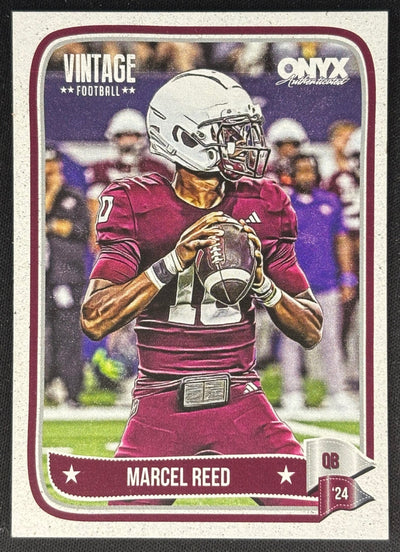 Marcel Reed 2024 Onyx Vintage Collection Aggies Sports Trading Cards