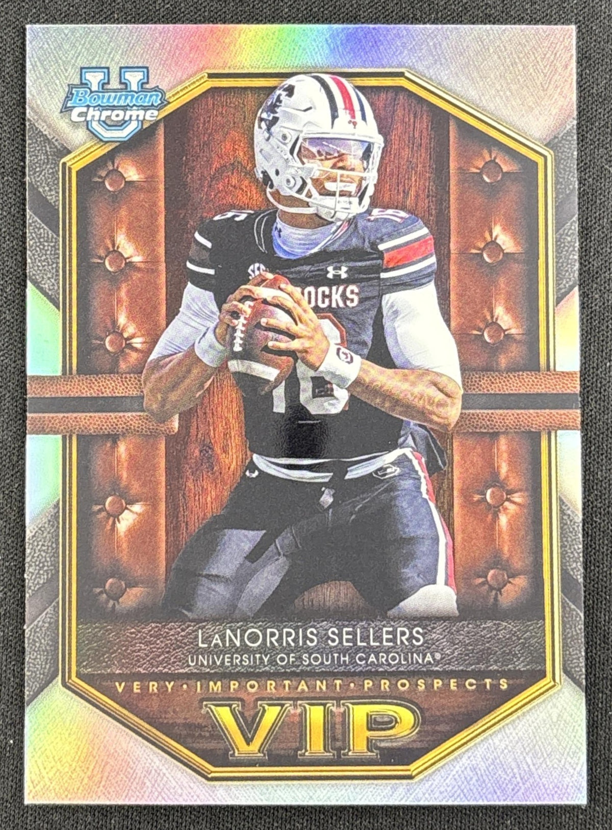 LaNorris Sellers 2026 Bowman Very Important Prospects Refractor Gamecocks