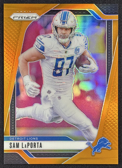 Sam LaPorta 2024 Panini Prizm Orange /249 Lions