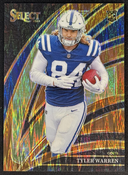 Tyler Warren 2025 Panini Select Club Level Copper Prizm Shock /899 Colts