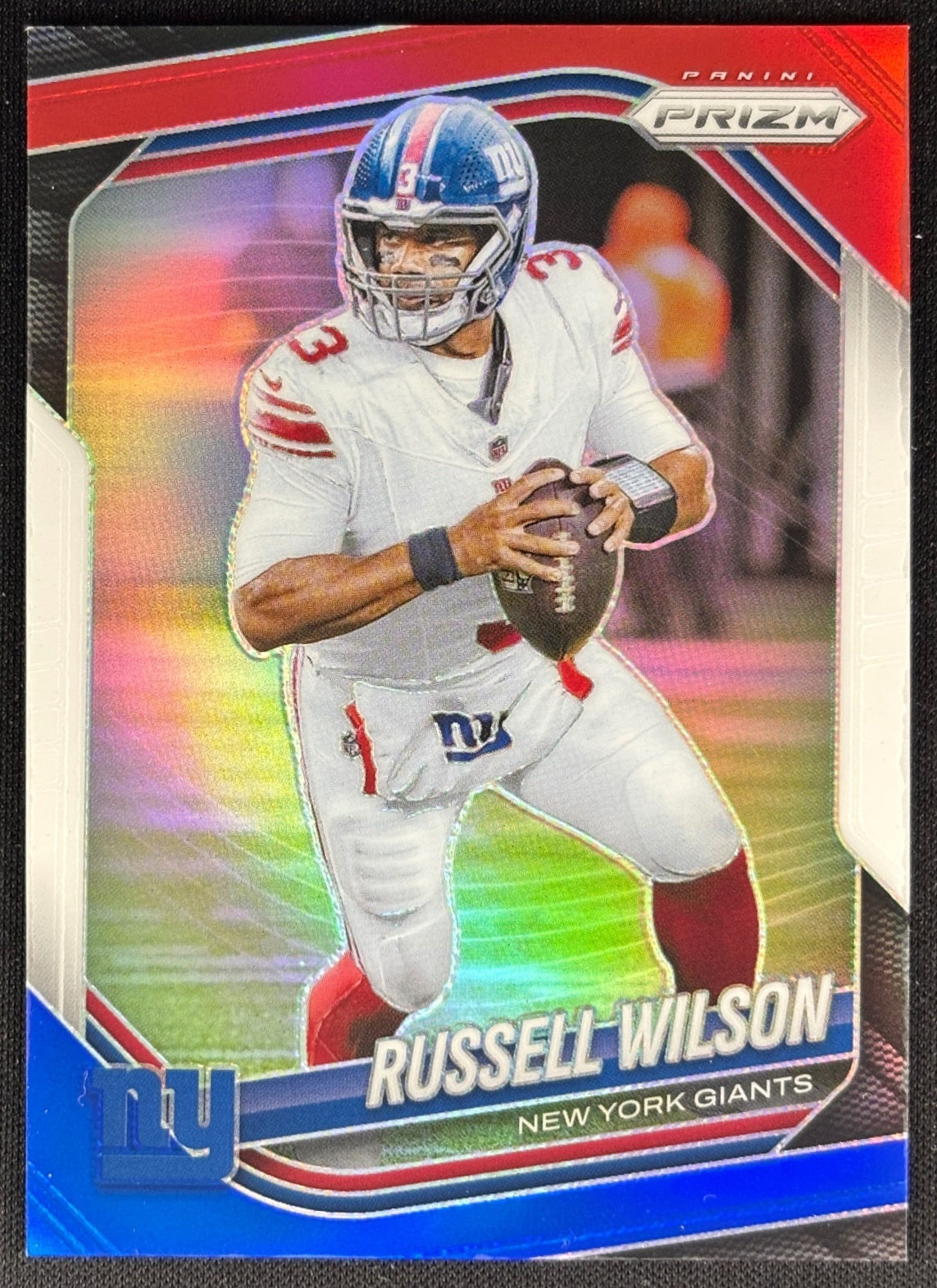 Russell Wilson 2025 Prizm Red White & Blue Giants Sports Trading Card