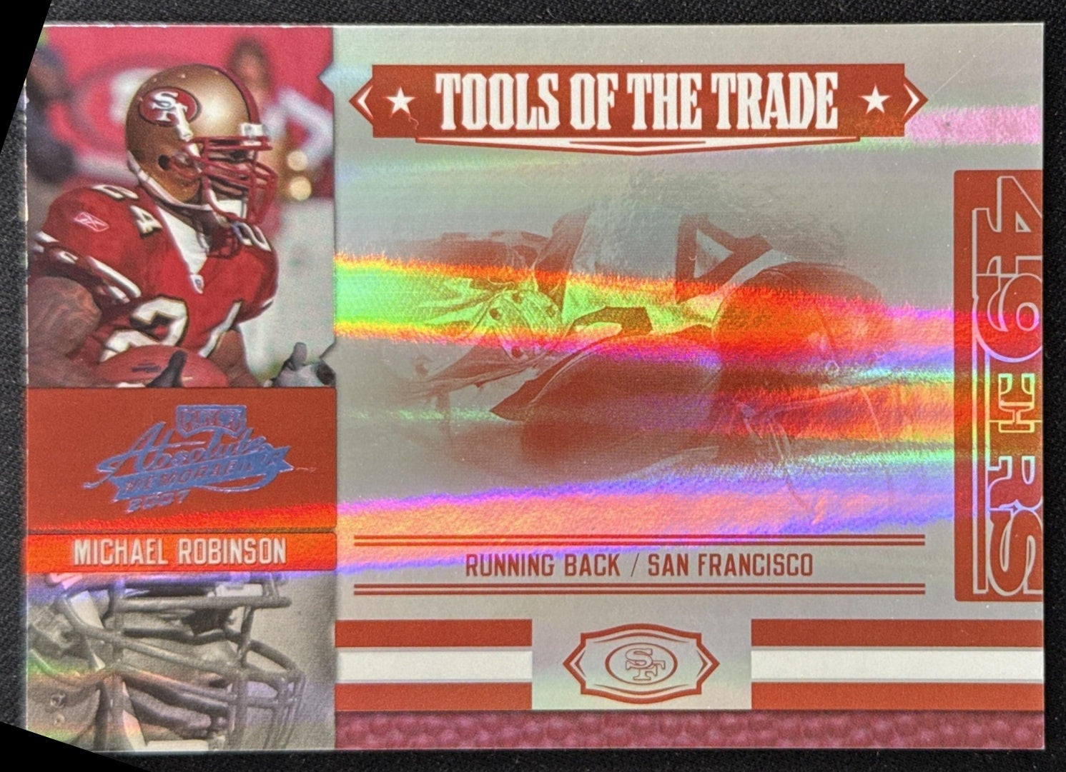 Michael Robinson 2007 Absolute Memorabilia Tools of the Trade Red Spectrum /25 49ers Sports Trading Card