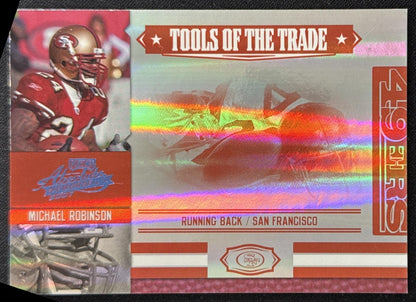Michael Robinson 2007 Absolute Memorabilia Tools of the Trade Red Spectrum /25 49ers Sports Trading Card