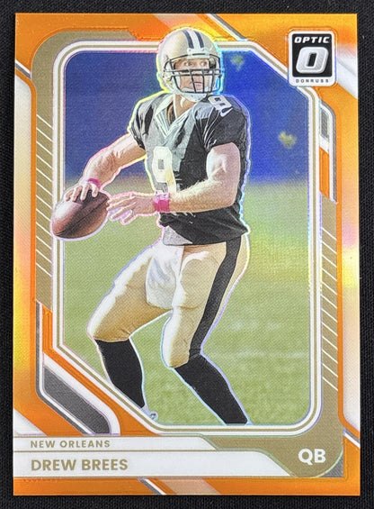 Drew Brees 2026 Panini Donruss Optic Orange /199 Saints front