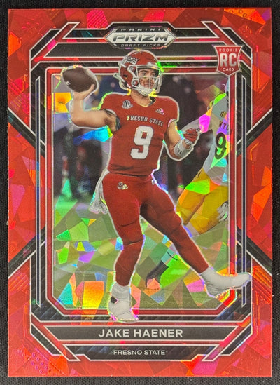 Jake Haener 2023 Panini Prizm Draft Picks Prizms Red Ice Bulldogs Saints Sports Trading Cards