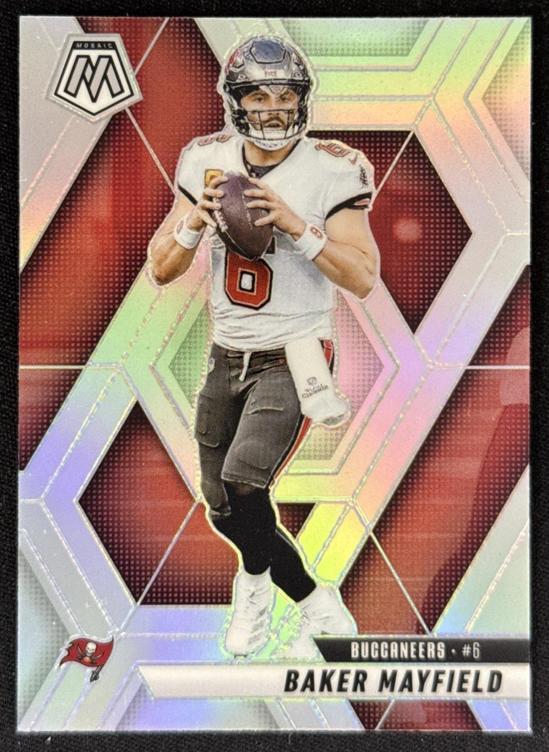 Baker Mayfield 2025 Panini Mosaic Silver Prizm Buccaneers Sports Trading Card