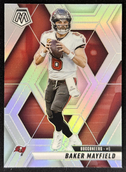 Baker Mayfield 2025 Panini Mosaic Silver Prizm Buccaneers Sports Trading Card