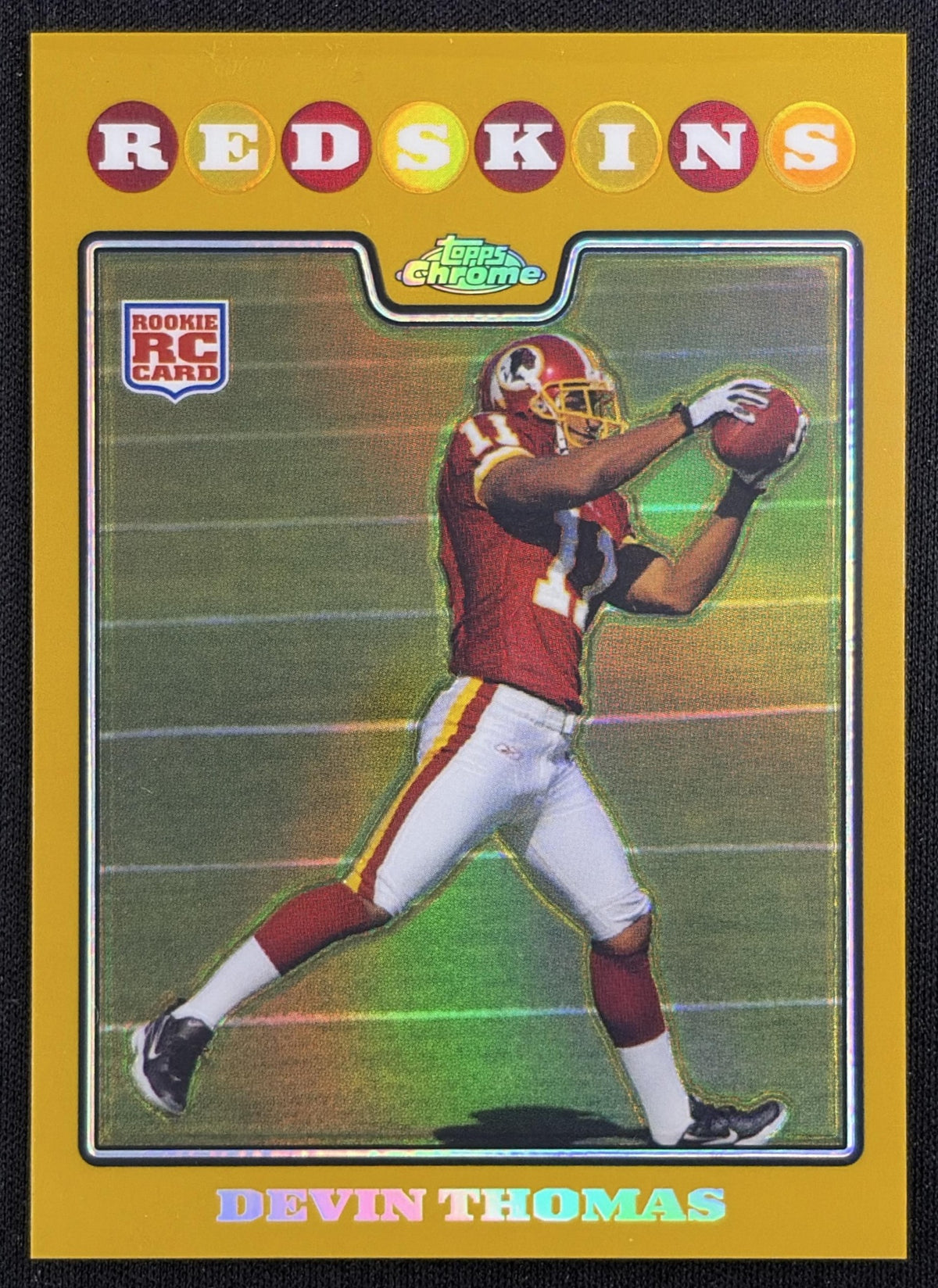 Devin Thomas 2008 Topps Chrome Gold Refractor /199 Redskins