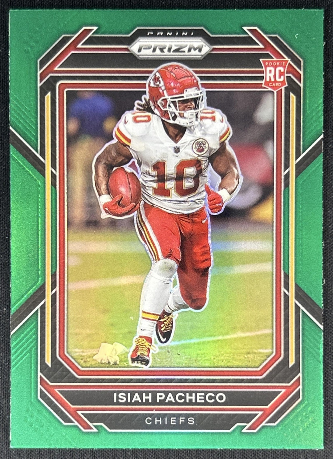 Isiah Pacheco 2022 Panini Prizm Green Chiefs front