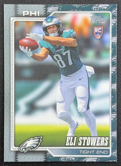 Eli Stowers 2026 Topps Team Color Border Variation Eagles front
