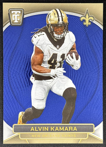 Alvin Kamara 2024 Panini Totally Certified Mirror Blue /399 Saints