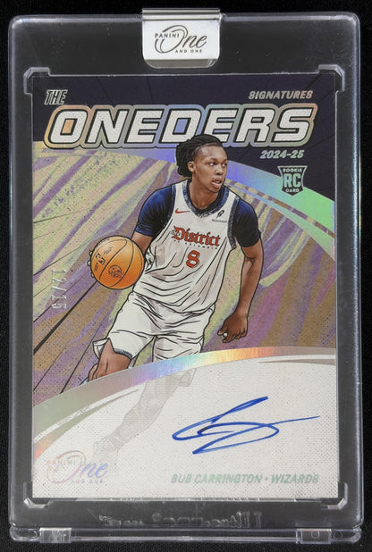 Bub Carrington 2024 Panini One and One The Oneders Signatures FOTL /15 Wizards Sports Trading Cards