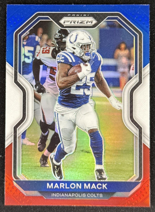 Marlon Mack 2020 Panini Prizm Red White and Blue Colts Default Title Sports Trading Card