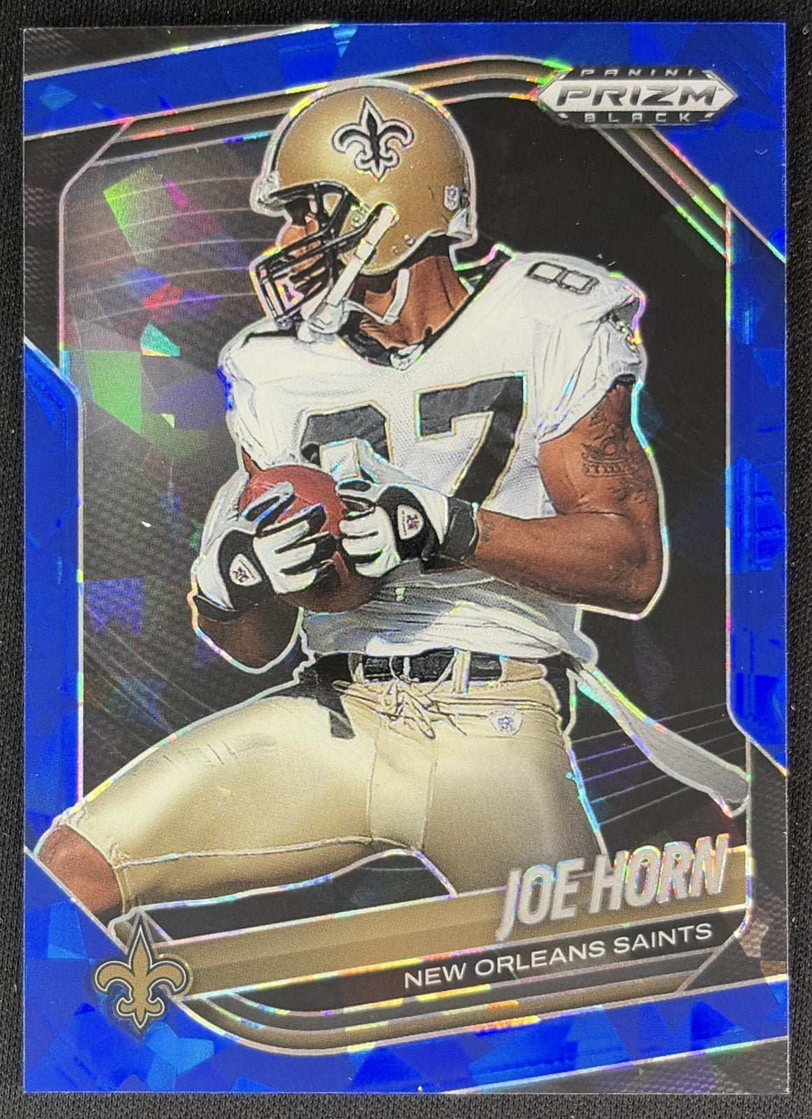 Joe Horn 2025 Panini Prizm Black Blue Ice /125 Saints