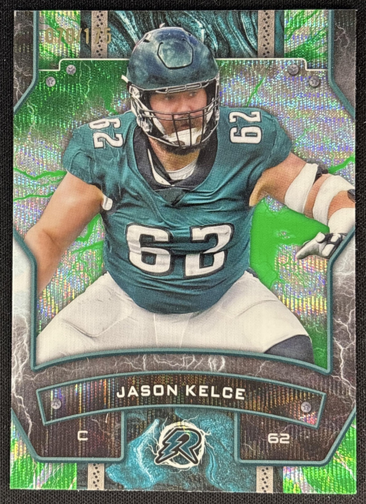 Jason Kelce 2024 Topps Resurgence Green Surge /175 Eagles