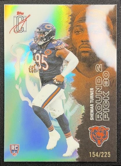 Shemar Turner 2025 Topps Signature Class Chrome Rookie Teal Refractor /225 Bears
