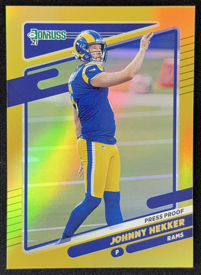 Johnny Hekker 2021 Panini Donruss Press Proof Premium Rams Sports Trading Card