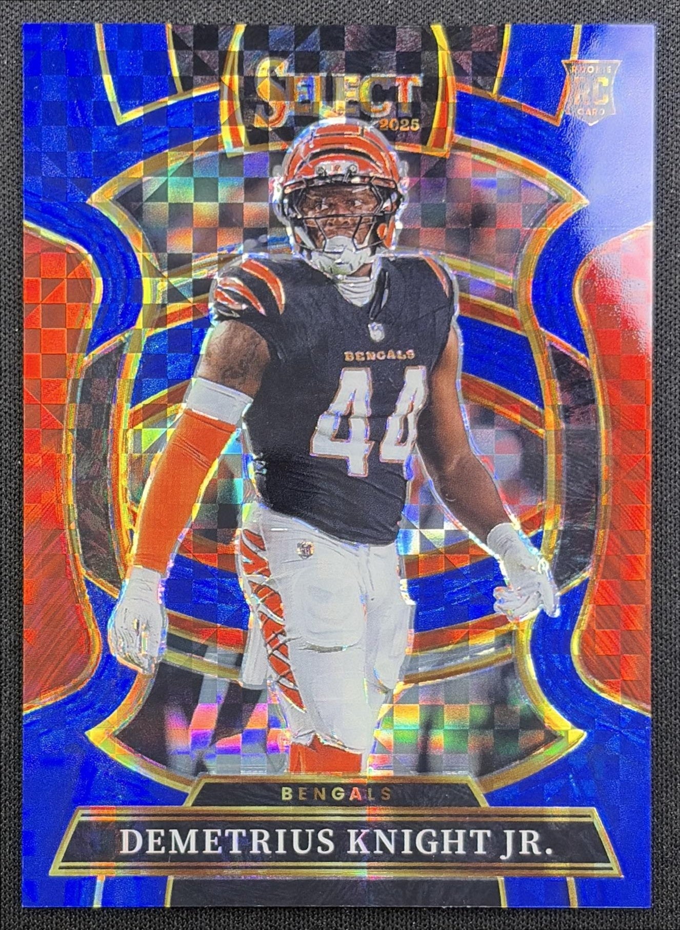 Demetrius Knight Jr. 2025 Panini Select Concourse Blue Prizm /249 Bengals front