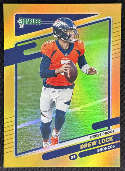 Drew Lock 2021 Panini Donruss Press Proof Premium Broncos