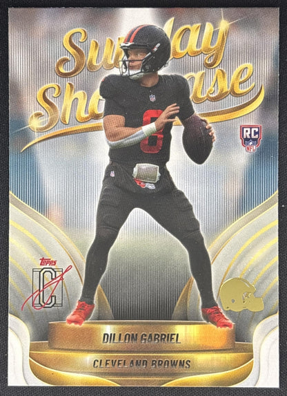 Dillon Gabriel 2025 Topps Signature Class Sunday Showcase Browns front