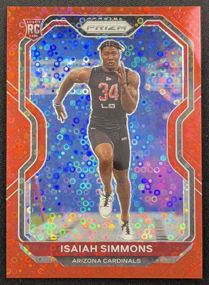 Isaiah Simmons 2020 Panini Prizm No Huddle Red /50 Cardinals Arizona Cardinals