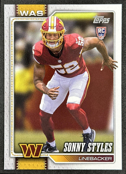 Sonny Styles 2026 Topps Flagship Rookie Commanders Sports Trading Card