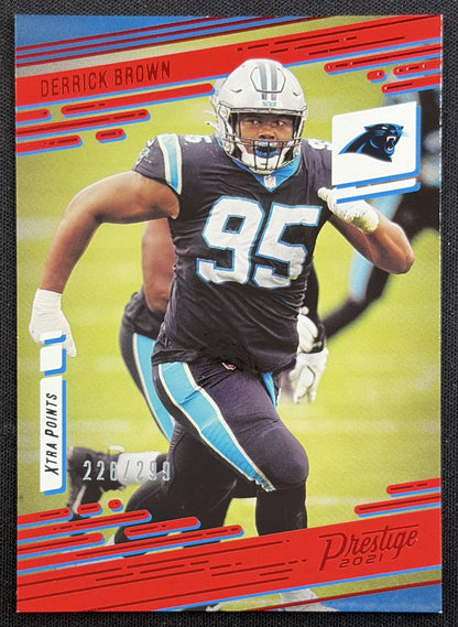 Derrick Brown 2021 Panini Prestige Xtra Points Red /299 Panthers
