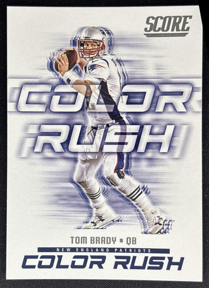 Tom Brady 2018 Panini Score Color Rush Patriots Sports Trading Cards
