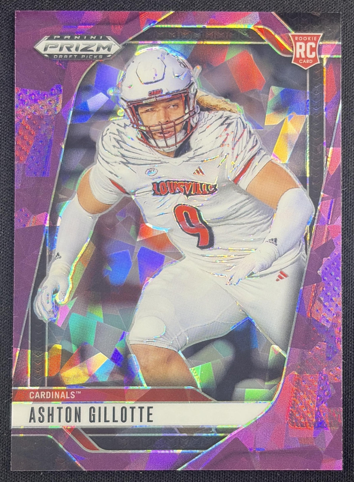 Ashton Gillotte 2025 Panini Prizm Draft Picks Purple Ice /199 Cardinals Louisville Cardinals